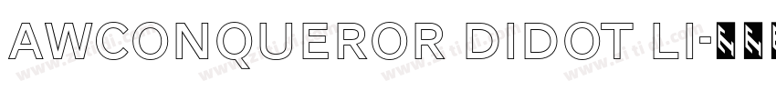 AWConqueror Didot Li字体转换